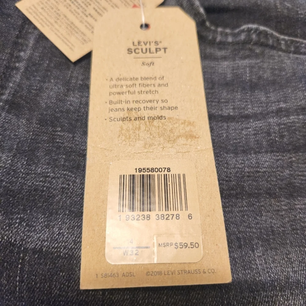 Levi's 711 Skinny Ankle Women's Black Jeans - Picture 6 of 10